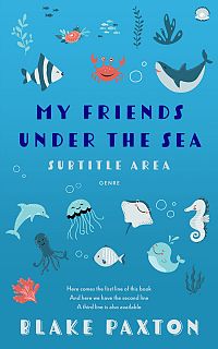 Pre Made Book Cover Curious Blue