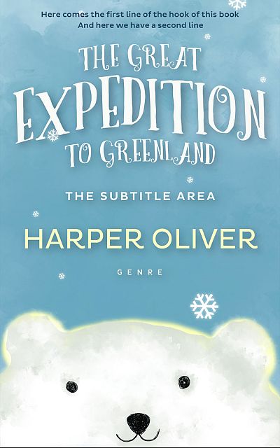 Pre Made Book Cover Glacier