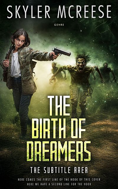 Pre Made Book Cover Green Kelp