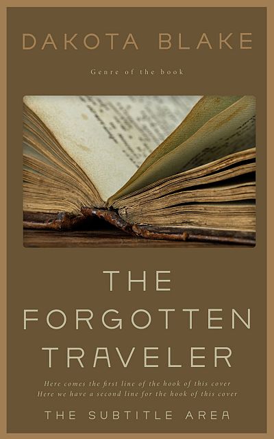 Pre Made Book Cover Yellow Metal